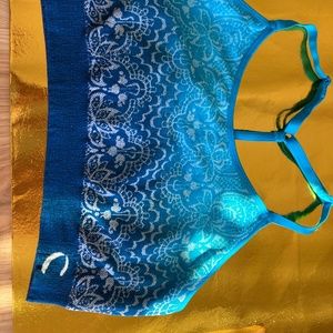 Climawear Seamless Sports Bra Aqua and Blue